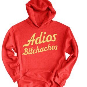 Adios Bitchachos Red Hoodie size XL Lucy Jaynes